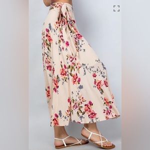 🆕 Illa Illa Floral Print Skirt - Taupe (B6)